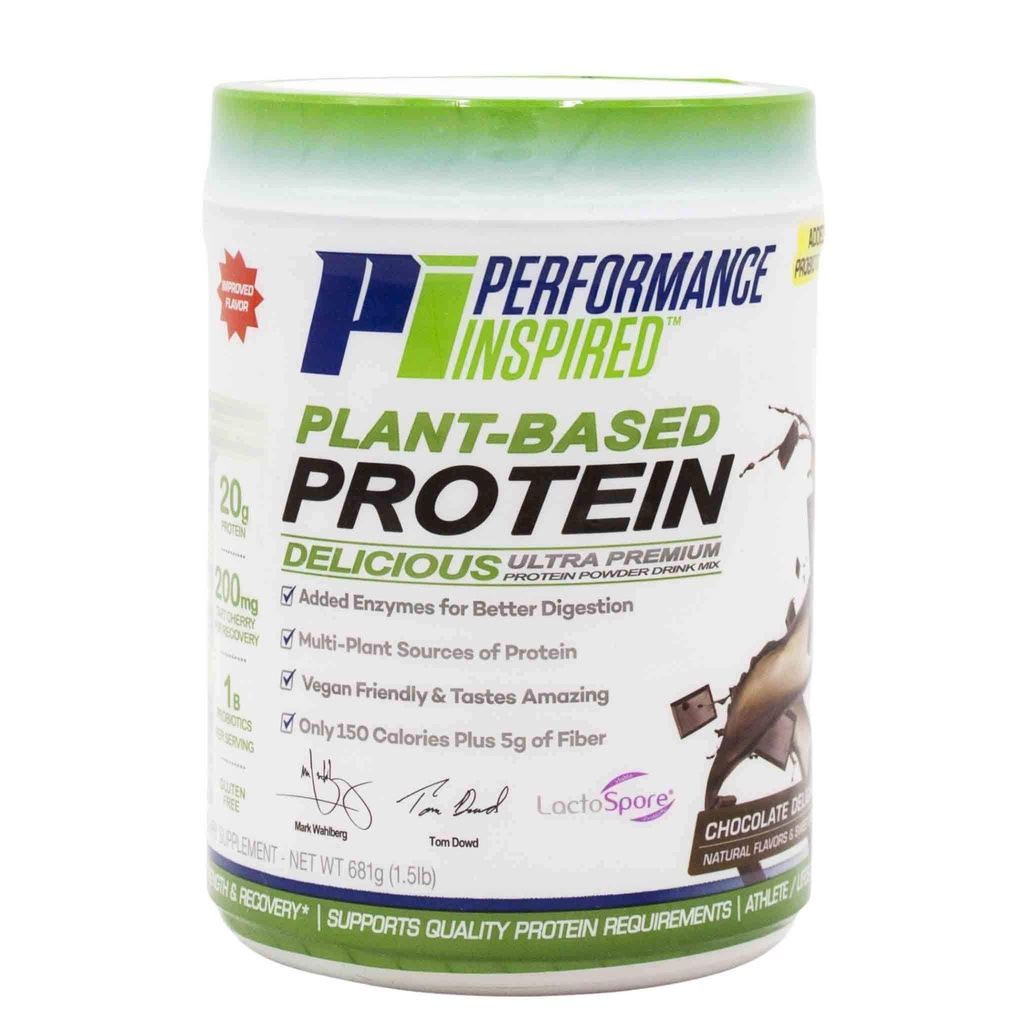 Performans Inspired Nutrition Plant Protein Toz – All Natural – 20G Protein – 1B Probiyotikler – Digestive Enzymes – Fiber Packed – Gluten Free – De Chocolatelight – 1.5lb