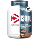 Dymatize ISO100 Whey Protein Powder Isolate, Fudge Brownie, 25g πρωτεΐνης, 3 Λίρες, 5.5g BCAAs, λιγότερο από 120 Cal., Χωρίς γλουτένη, 1g λίπος, 1g ζάχαρη, 2g υδατάνθρακες (42 Servings)