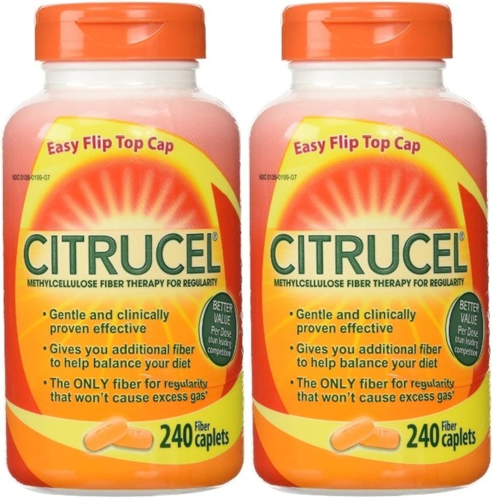 Citrucel Fiber Terapi, 240 Fiber Caplets (2 Pack)