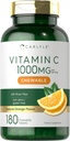 Carlyle Vitamin C Chewables | 1000 mg | 180 Tabletler | Vejetary, Non-GMO, Gluten Free Supplement