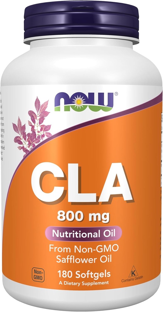 NOW Supplements, CLA (Conjugated Linoleic Acid) 800 mg, Nutritional Oil, 180 Softgels