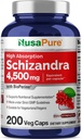 NusaPure Schizandra Berries 20:1 Extract, 225 mg Ισοδύναμο με 4500 mg, 200 κάψουλες Vegan (Non-GMO, Bioperine)