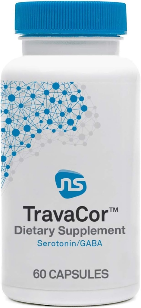 NeuroScience Mood Support Supplement - Travacor - L Theanine Supplement με 5-HTP & Περισσότερα για να βοηθήσει Soothe Stress, Ενθαρρύνει τον ήρεμο ύπνο & Βοήθεια Υγιεινή δραστηριότητα GABA (60 κάψουλες)