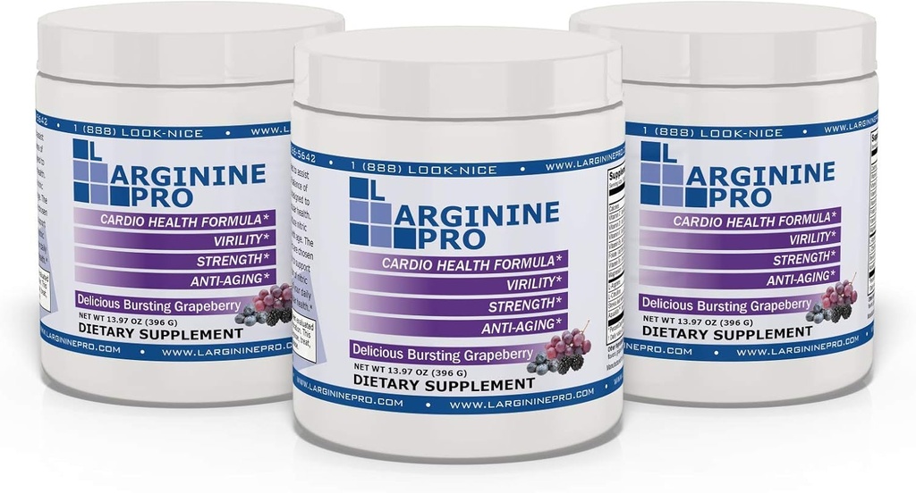 L-ARGININE PRO | 5,500 mg L-Arginine Plus L-Citrulline 1,100 mg Grape Toz İçecek Kombinasyonu için Tamamlandı Nitrik Çimento Üretimi