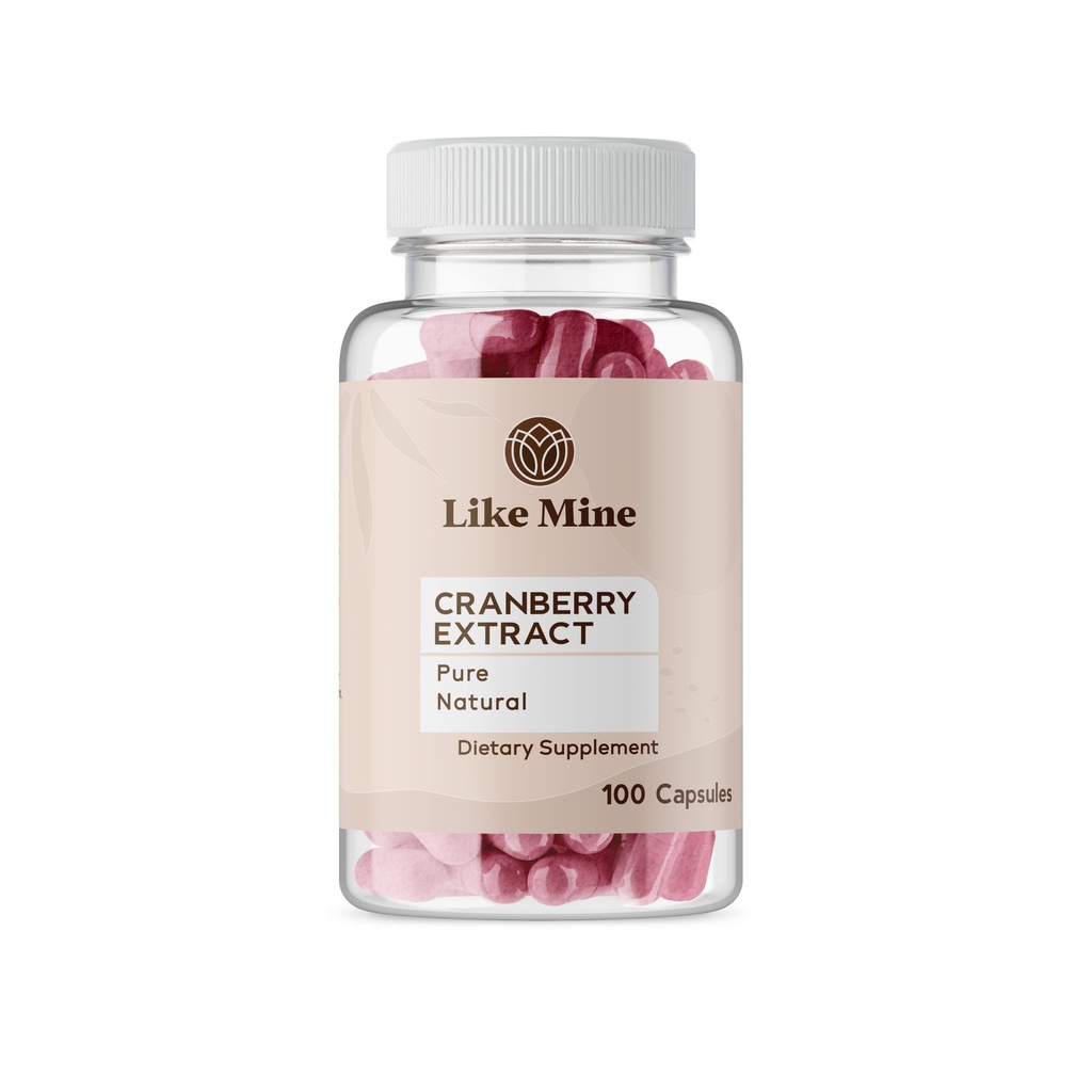 Like Mine Cranberry Extract (100 Capsules) Pure, No Additives, Single Ingredient (100 Count)