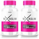(2 Pack) Nexaslim Capsule, Nexaslim Metabolism ATM Formula, Gelişmiş Kilo kaybı için Diyetsel Tamam, Hedef Belly Fat için En Doğal Piller, Nexa Slim Review (120 Capsules)
