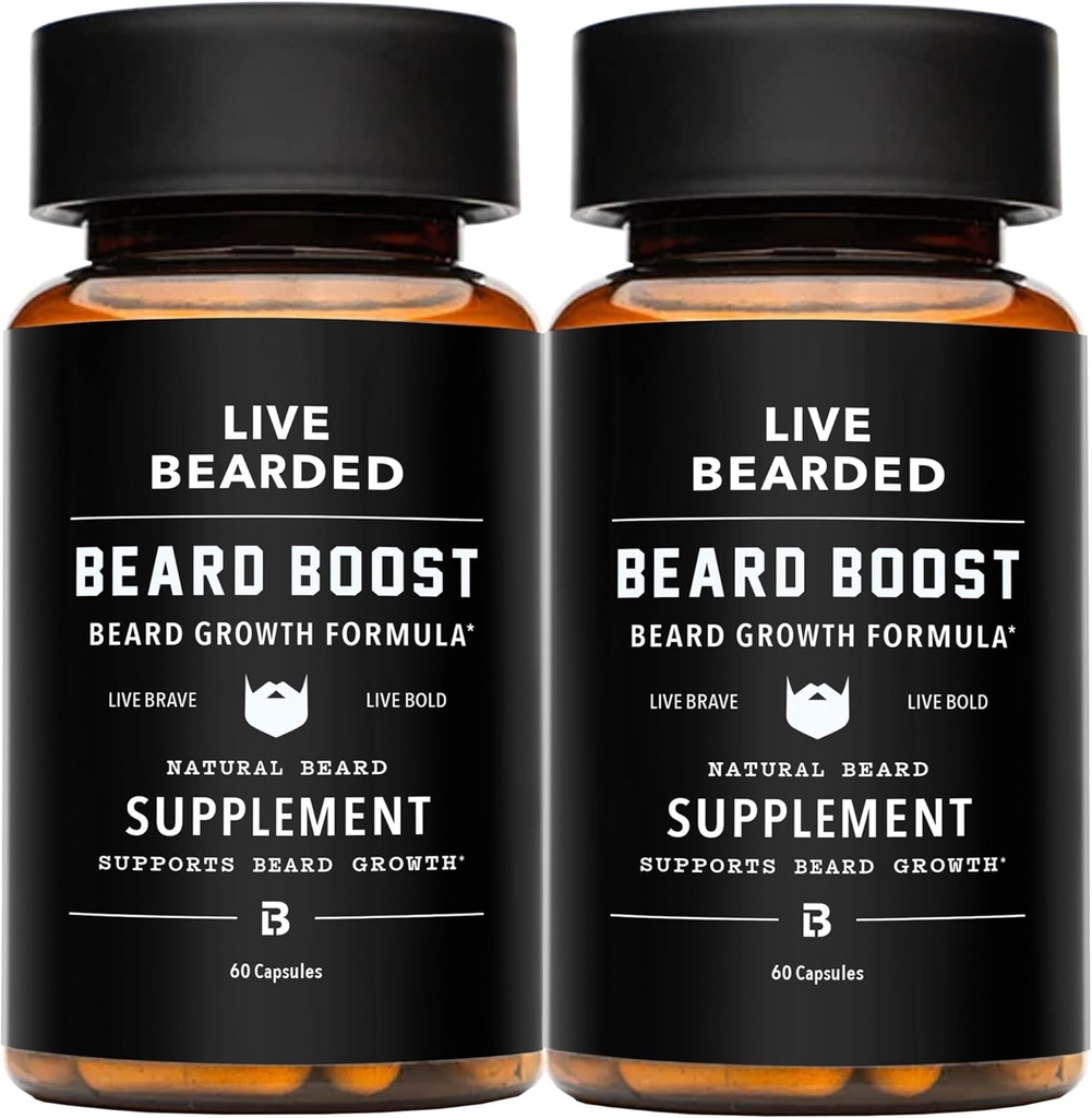 Canlı Ayıded Ayıd Boost - Biotin, Collagen, Silica, Fo-Ti Root - ABD'de Yapılan Erkekler için Yüz Saç Büyümesi | 60 Günlük Supply