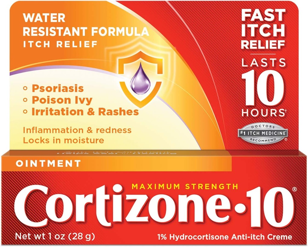 Cortizone 10 Maksimum Güçlü Ointment 1 oz., 1 Hidrocortisone Ointment for Itch Relief - Ambalaj Vary