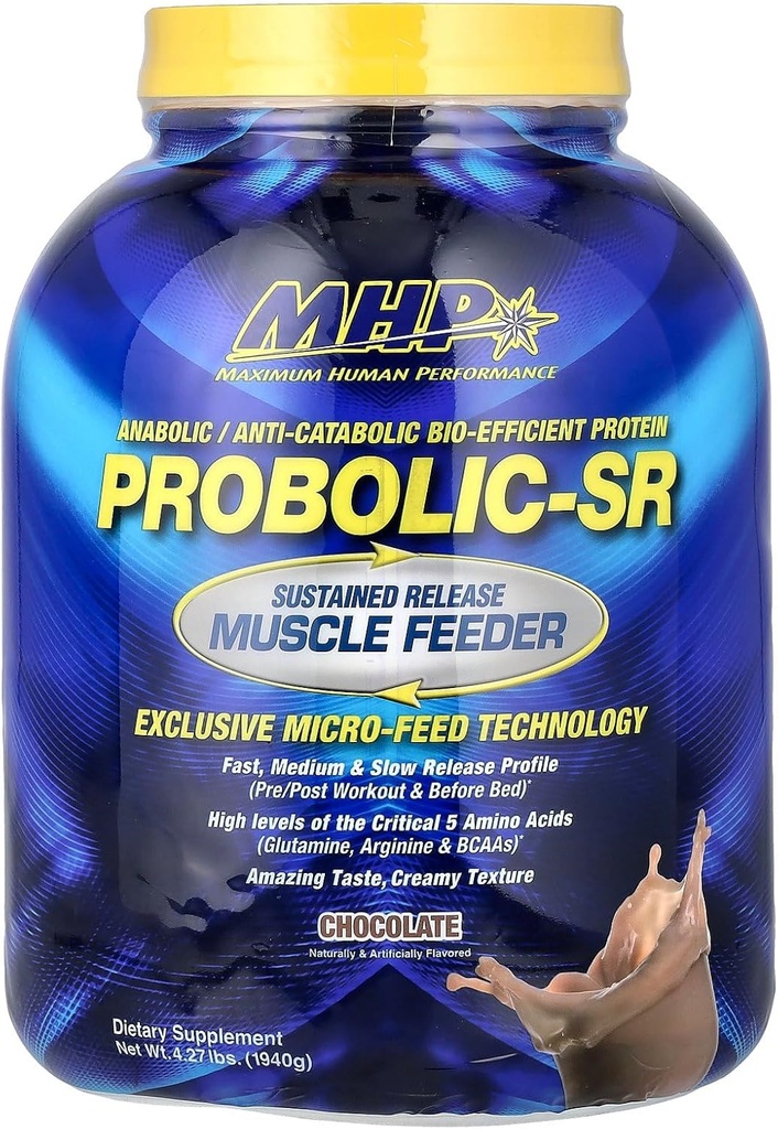 En Fazla İnsan Performansı Probolik-SR Sustained Release protein Toz, 24g Protein, BCAAs, Glutamine, Arginine, Pre-Workout, Post-Workout, Nighttime protein, 4lbs, 52 Hizmet, Chocolate, Chocolate