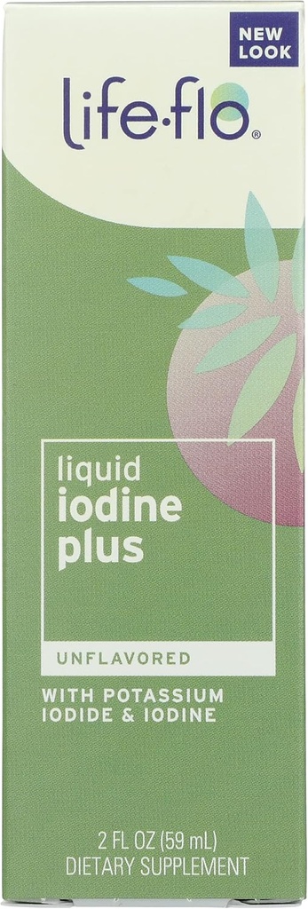 Life Flo Unflavored Liquid Iodine Plus with Iodine and Potassium Iodide, Organic, 2 Ounce (Pack of 1)