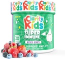 Clarity Kids Super Immune Support | Elderberry Extract, Vitamin C, Probiyotiks & Çinko Çocuklar için | Tüm Doğal Çocuk Tamamı Sağlıklı Bir Gut | ABD Made Chewables | 30 Adet