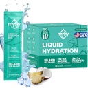 MyHy Liquid Hydration Packets, Electrolyte Drink Mix for Adults & Kids Hydration Support, Ahydration Relief for Travel, Εγκυμοσύνη, Fitness, Bachelor & Bachelorette Party – Island Ice, 50 Count
