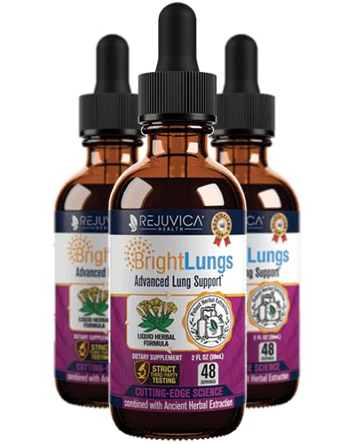 Bright Lungs - Lung Detox συμπλήρωμα υποστήριξης για να βοηθήσει στη διατήρηση του συνολικού πνεύμονα & αναπνευστική υγεία - Grindelia, Lobelia, Licorice, Wild Cherry & More!
