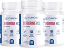 Clinical Effects Berberine HCL - Pure Berberine 1200mg - Liver Support - Vegan Supplement - 3 Pack - Made in The USA