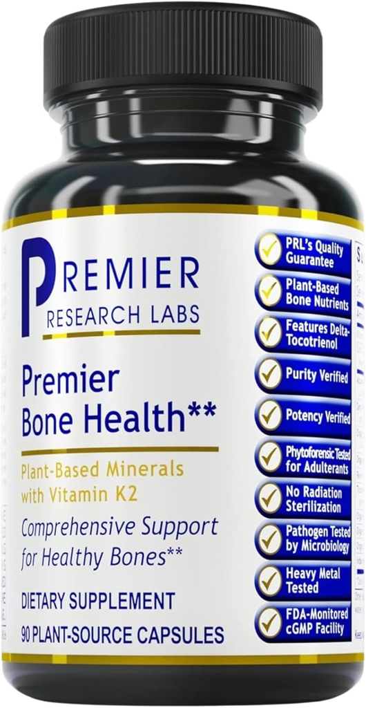Premier Research Labs Premier Bone Health - Bone Health Vitamins, Bone Strength Supplement for Women & Men, Kalsiyum Supplement with Vitamin K2, Sağlıklı Bone Support - 90 Capsules