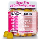 1500 mg NAD+ Sugar Free Gummies | NAD + Plus NR TMG ALA Trans-Resveratrol Fisetin Supplements | Nicotinamid Riboside Tri Metilglycine Alfa Lipoic Acid Betaine Pills Capsules Tincture Supplement Alt