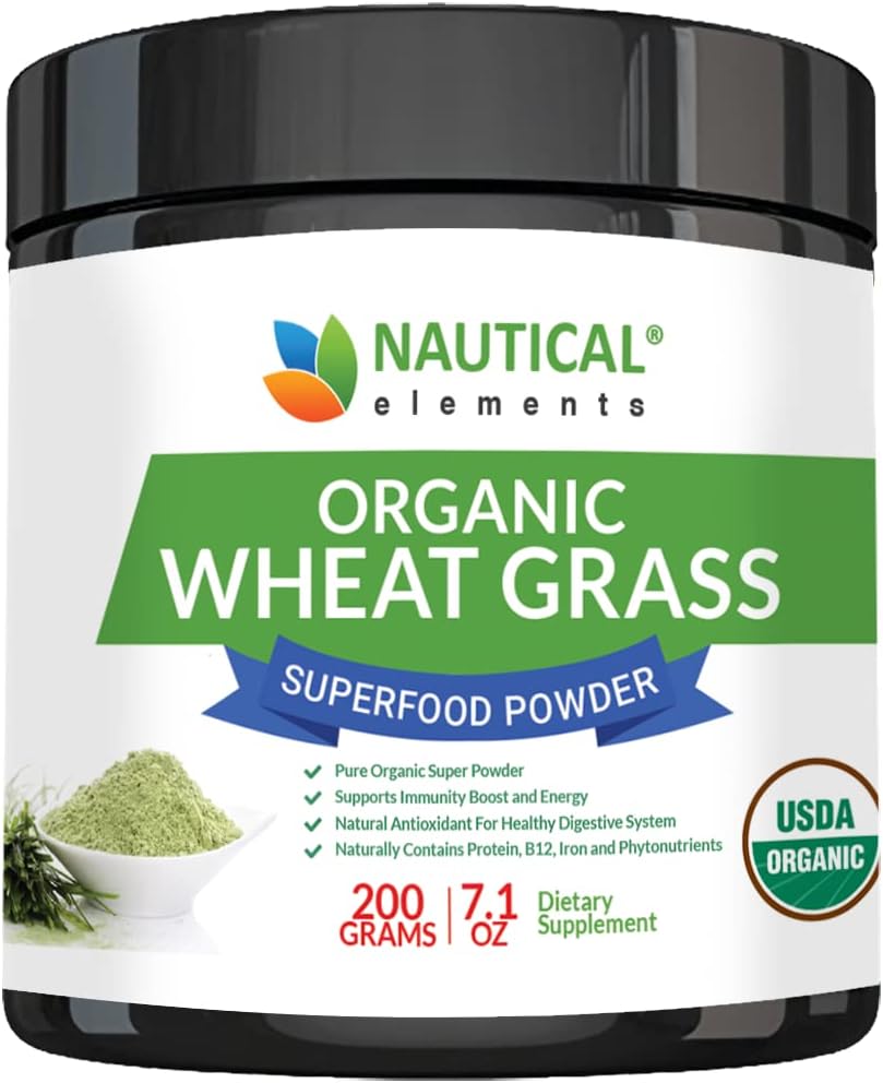 Buğdaygrasss Toz - USDA sertifikalı Organik Buğday Çim Toz Bu Temel Asitlerde Zengin, Chlorophyll, Antioksis, Fatty Acids, Minerals & Vitaminler - US Grown - Vegan & Non-GMOfood Supers
