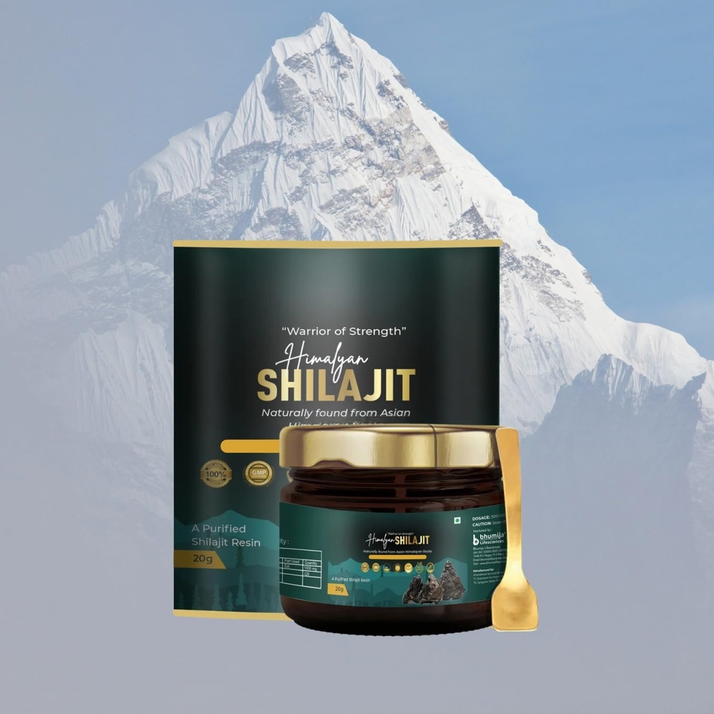 Bhumiija ve Life Science Organic Machinery Shilajit Supplement for Men and Women