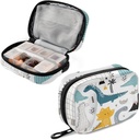 Dinosaur Pill Cases Bag White Dino Vitamin Pill Box Organizers 7 Day Medicine Container Case Supplement Holder