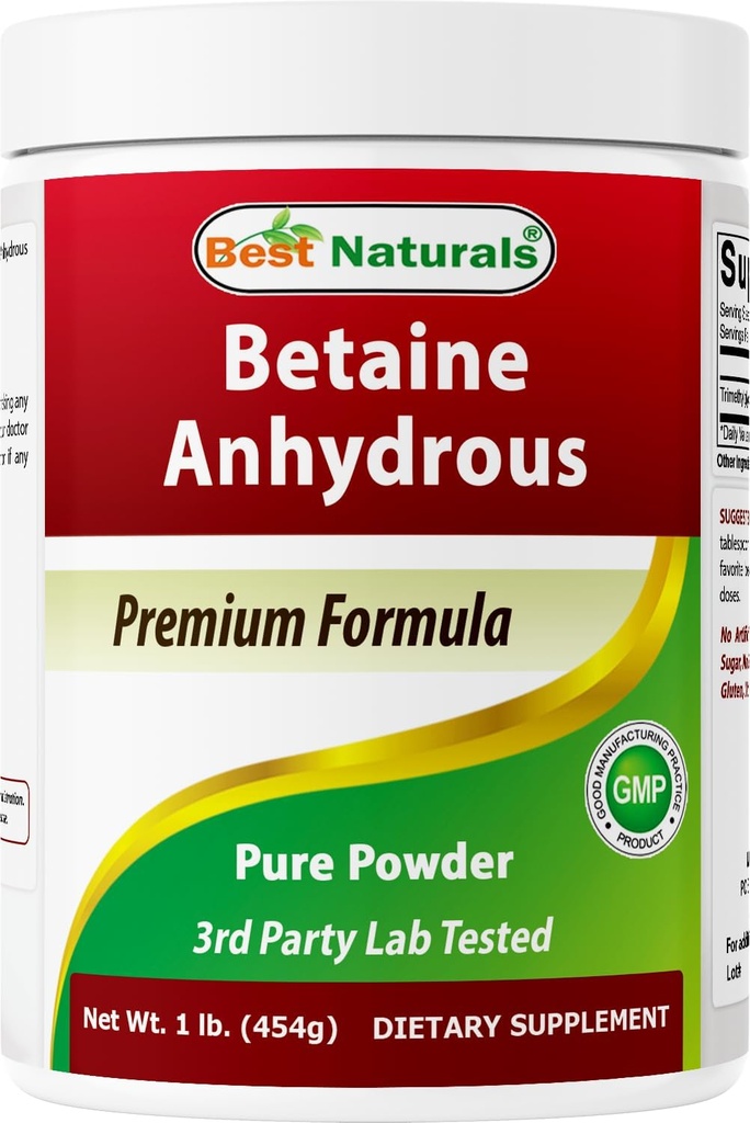 En İyi Doğallar Betaine Anhidrus Tritilglycine (TMG) Pure Toz 1 Pound (1 LB ( 1 )