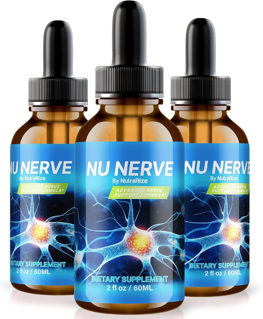 NutraRize (Üç Nu Nerve Drops, Nerve Health Support, All Natural Potent Supplement, Nutritional Formula, Sağlıklı Nerve Büyüme için Beslenme Formülü, Resmi Kan Ölçeği İncelemeleri (90 Hizmet)
