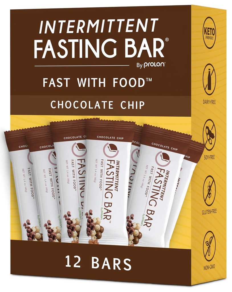 Prolon Fasting Bars | 5g protein, 7g Fiber | Keto-Friendly, Gluten-Free, Dairy-Free, Plant-Based | Intertent Fasting | Formula 12 Count)