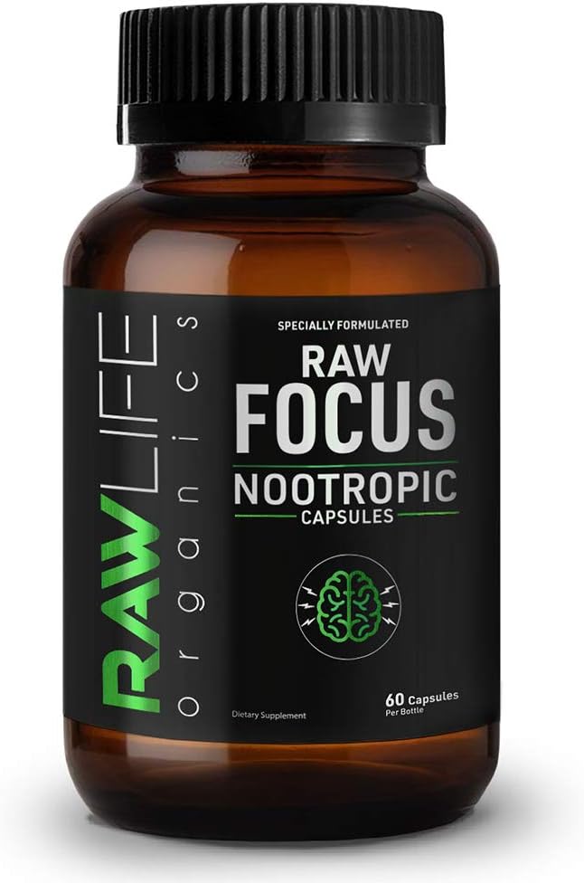 Ακατέργαστη εστίαση Nootropics Brain Boost - 30 Services - Ενίσχυση της συγκέντρωσης - Ενίσχυση της μνήμης δημιουργικότητας & Γνωστοποίηση - Όλες οι φυσικές διαμορφώσεις