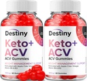 (2 Pack) Destiny Zhong ACV Gummies - Gelişmiş Formula Destiny Keto Plus ACV Gummies Apple Cider Vinegar, Kilo Yönetimi, Destiny ACV Diyetary Supplement (120 Gummies)
