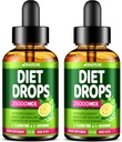 (Pack of 2) Diyet Drops - ABD'de Yapılan - Kadınlar ve Erkekler için Suppressant - Doğal Metabolism Branson - Garcinia Cambogia, L-Arginine & L-Glutamine 1 Fl Oz