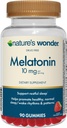 Nature's Wonder Drug-Free Melatonin 10 mg Gummies for Adult Sleep Health, 100% Drug Free Sleep help, Sağlıklı Uyku ve Wake Rhythm ve Patterns, 45 Day Supply, 90 Count