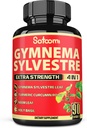 Satoomi Pure Gymnema Sylvestre Capsules Extract - 3Month için 90 Capsules - Neem Leaf, Holy Basil & Turmeric Curcumin Roots