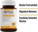 Peptiva Daily Probiyotik, 25 Milyar CFU, Multi-Strain Probiyotiks, Lactobacillus Acidofilius, Bifidobacterium, Digestive Support Supplement - 30 Count Count