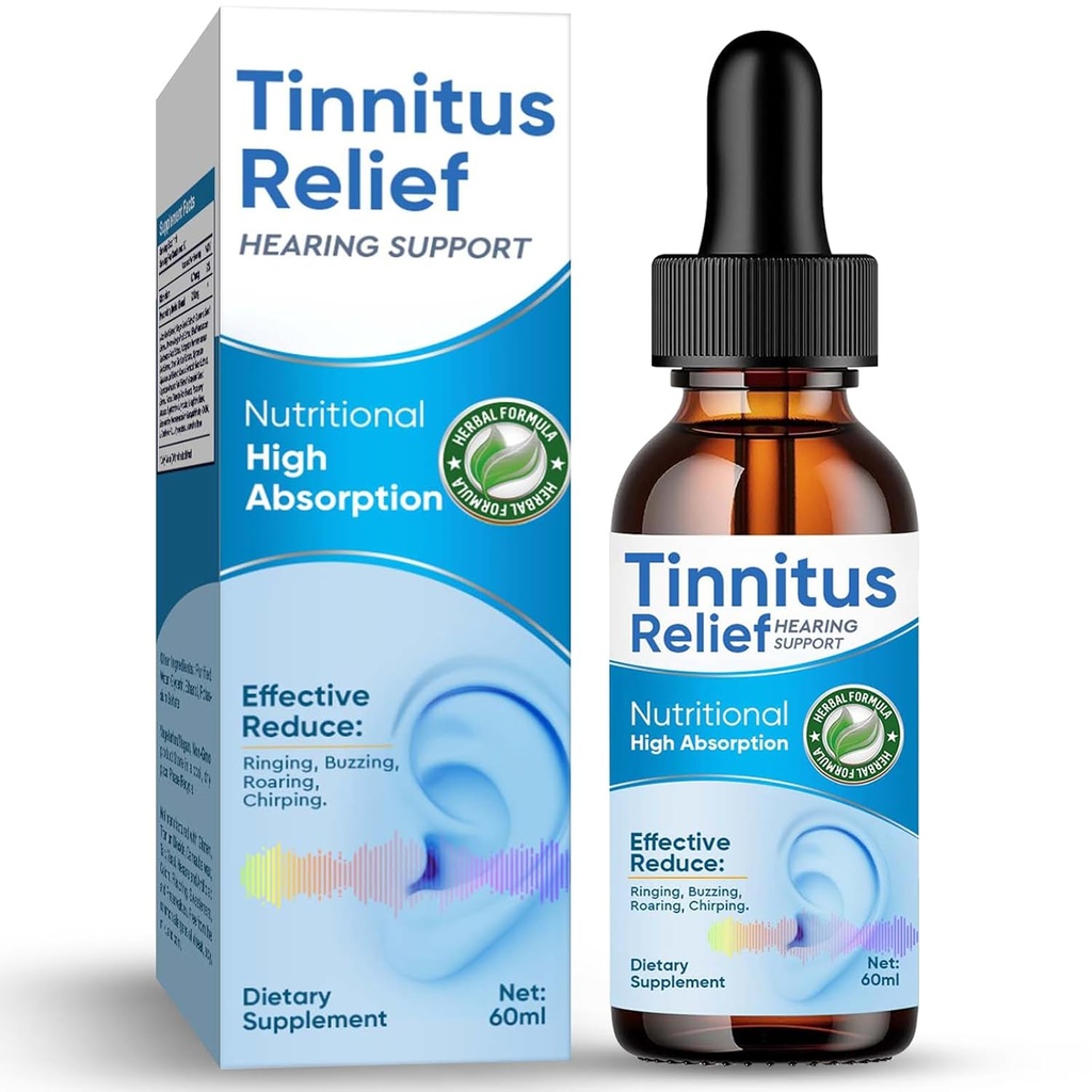 Ringing Ears, Natural Materialss Tinnitus Relief Ear Drops for Ear Enfeksiyon,Herbal Eardrops for Yetişkinler, Çocuklar,Reduce Ear Gürültü ve Duyu Geliştirin,60 ml-Mavi