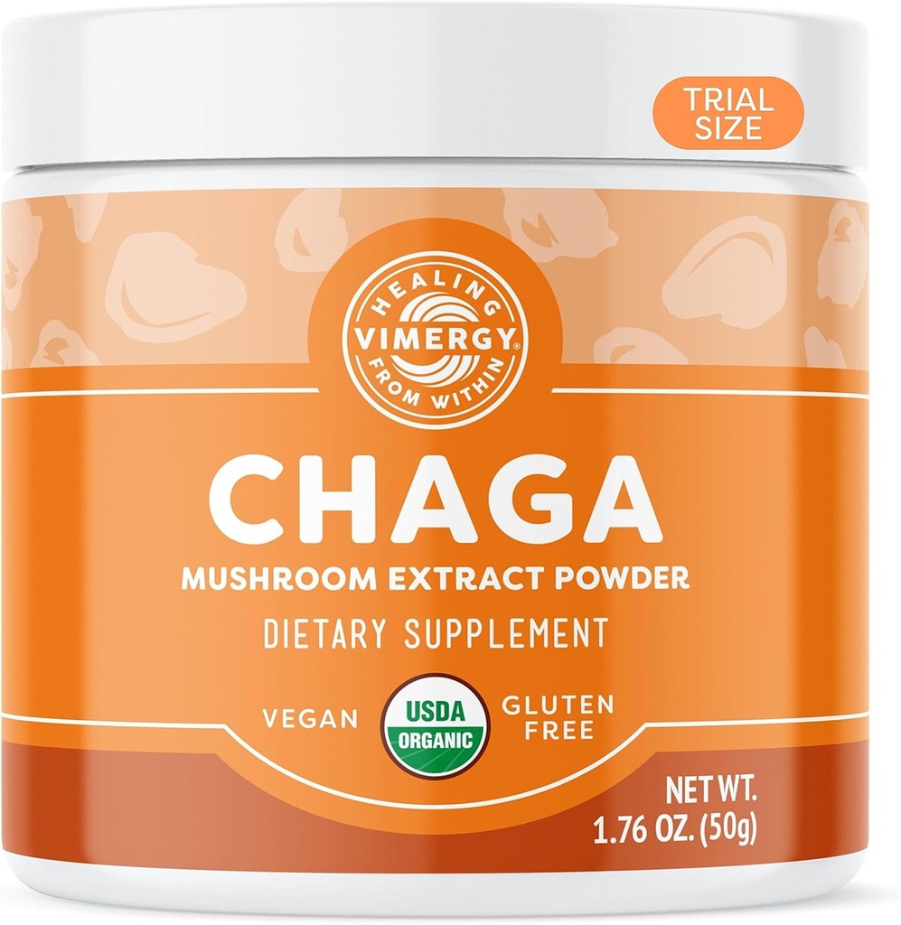 Vimergy Τσάγκα σκόνη – Superfood Κυτταρική υποστήριξη * – Οφέλη Καρδιαγγειακή Υγεία * – USDA Πιστοποιημένο Βιολογικό, Vegan, Gluten-free – 33 Υπηρεσίες