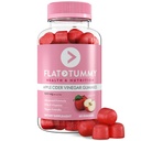 Flat Tummy Apple Cider Vinegar Gummies, 60 Count – ACV Gummies, Detox, Support Gut Health – Vegan-Friendly, Non-GMO - Beet and Pomegranate Superfood Toz Vitamins, B6, B9 & B12