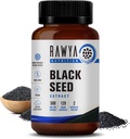 RAWYA Beslenme Siyah Tohum Taklit, Nigella Sativa, Black Cumin Tohum Toz, 500 mg Her biri, Wellness, Flexability ve Radiant Skin, Halal, Vegan, Pure & Natural Supplement - 120 Vegan Capsules