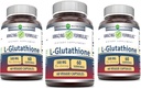 Amazing Formulas L-Glutathione Supplement | 500 Mg Per | 60 Veggie Capsules | Non-GMO | Gluten Free | ABD'de Yapıldı | (Brook of 3)
