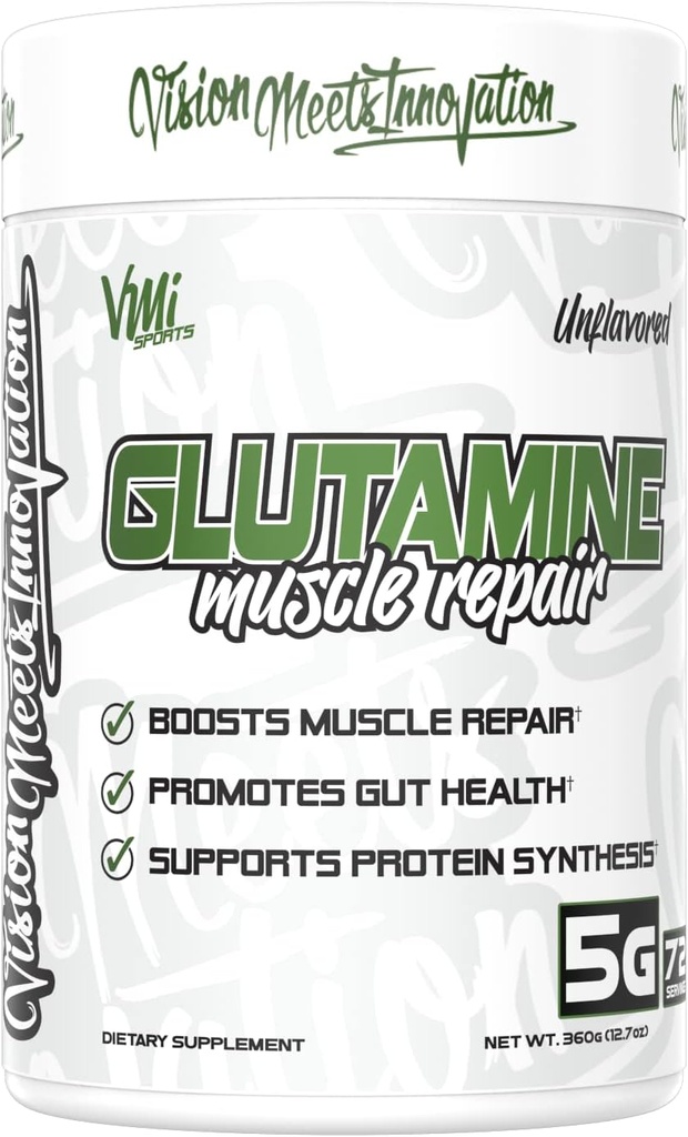 VMI Sports Glutamine Kas Yıkama Tozu Saf L-Glutamine | Kas Yıkama ve Kurtarma – Gut Health – Protein Synthesis | 5g per Service – 72 Servisler
