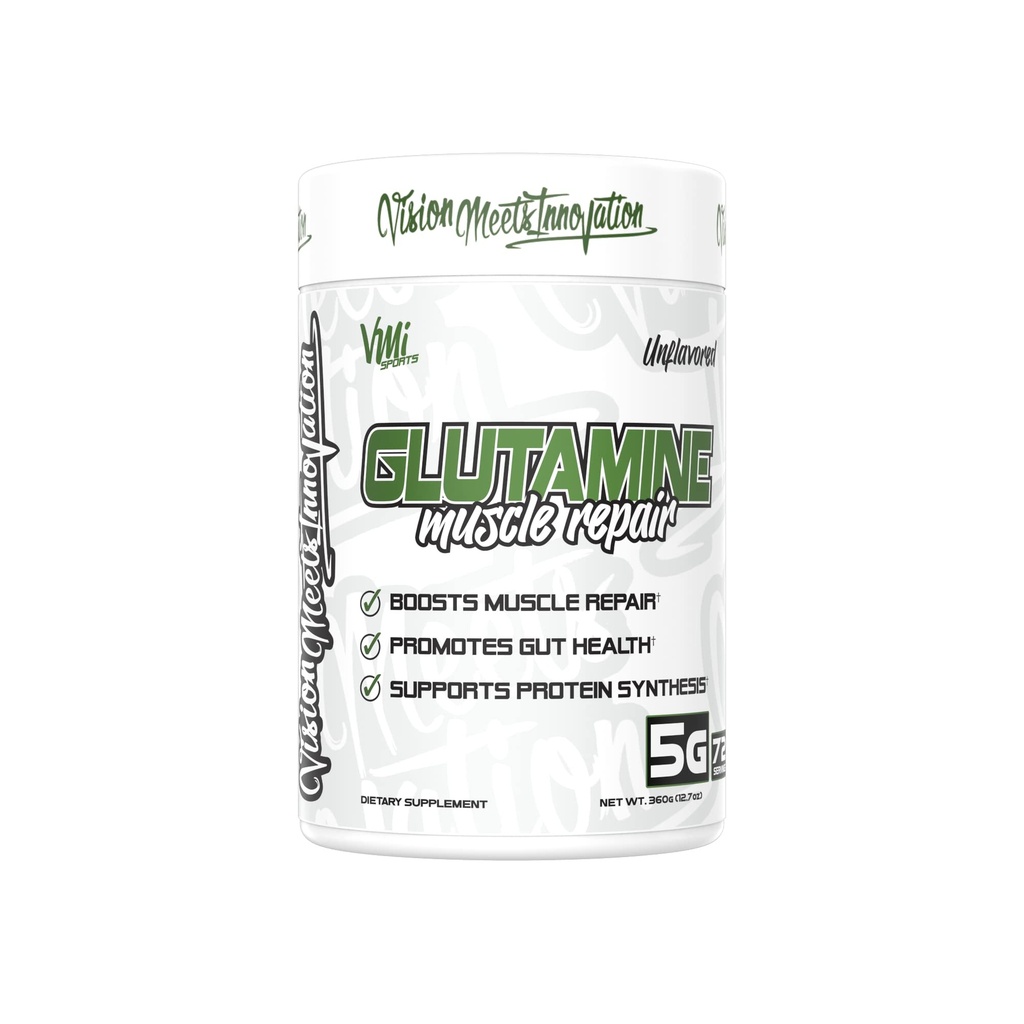 VMI Sports Glutamine Kas Yıkama Tozu Saf L-Glutamine | Kas Yıkama ve Kurtarma – Gut Health – Protein Synthesis | 5g per Service – 72 Servisler