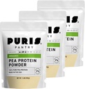 PURIS Organic Pea Protein Toz – USDA Organik Vegan Protein | 27g Plant Protein Oda başına | Non-GMO Gluten-Free Soy-Free | Clean Label | Smooth Taste | 2 lb (3 Pack)