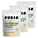 PURIS Organic Pea Protein Toz – USDA Organik Vegan Protein | 27g Plant Protein Oda başına | Non-GMO Gluten-Free Soy-Free | Clean Label | Smooth Taste | 2 lb (3 Pack)