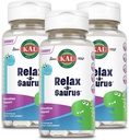 KAL-a-Saurus, Çocuklar için Stres Desteği Tamamı, Herbal Stres Yardımı ve Rahatlama ile Çocuklar için L-Theanine, Delicious Natural Grape Flavor, 60-Day Garanti, 30 Chewables Pack of 3
