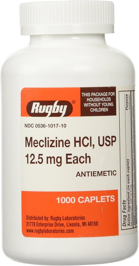 MECLIZINE TABS 12.5 MG OTC*RUG Boyutu: 1000