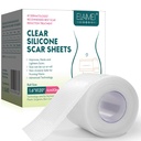 Silicone Scar Sheets, Clear Silicon Gel Scar Sheets, Invisible Scar Tape(1.6” x 120”Roll-3M), Scar Strips for Surgical Scars, Medical Grade, Scar Removal Sheets for C-Tegment, Breast, Keloid et.