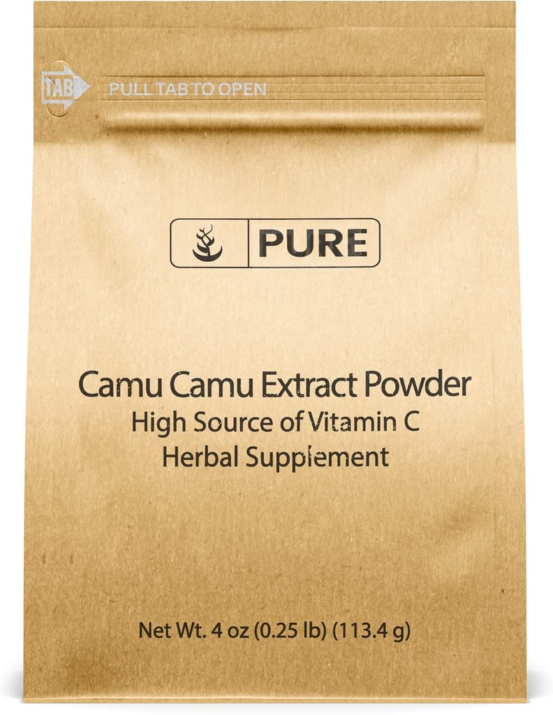 PURE ORIGINAL INGREDIENTS Camu Camu (4oz) Vitamin C, Brazilian Superfood, Lab-Verified, Non-GMO