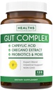 Candida Support (120 Capsules) - Caprylic Acid, Oregano Oil & Probiyotikler Zaten Normal Düzeyleri Yeast ve Candida - Vegetarian, Non-GMO Intestinal Supplement - Gut Cleanse (Nols)