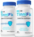 (2 Πακέτο) Κάψουλες Tinnifix - Σύνθετη φόρμουλα υποστήριξης της ακοής, χάπια Tinnifix για τη διατήρηση της υγιούς ακοής, όλα τα φυσικά Tinnifix για την πλήρη υγεία του αυτιού, Επίσημη αναθεώρηση Tinni Fix (120 κάψουλες)