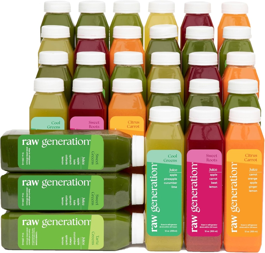 Raw Generation Skinny Cleanse – 5Day Juice Cleanse for Kilo Kaybı, Detox, Azaltıcı Bloating & Artan Enerji – 30 Cold-Pressed Juices to Crush Cravings & reset Your Diyet