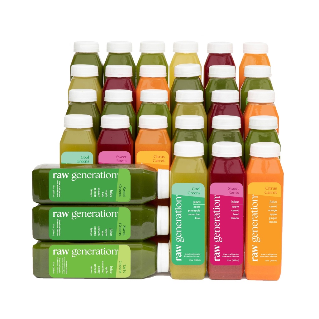 Raw Generation Skinny Cleanse – 5Day Juice Cleanse for Kilo Kaybı, Detox, Azaltıcı Bloating & Artan Enerji – 30 Cold-Pressed Juices to Crush Cravings & reset Your Diyet