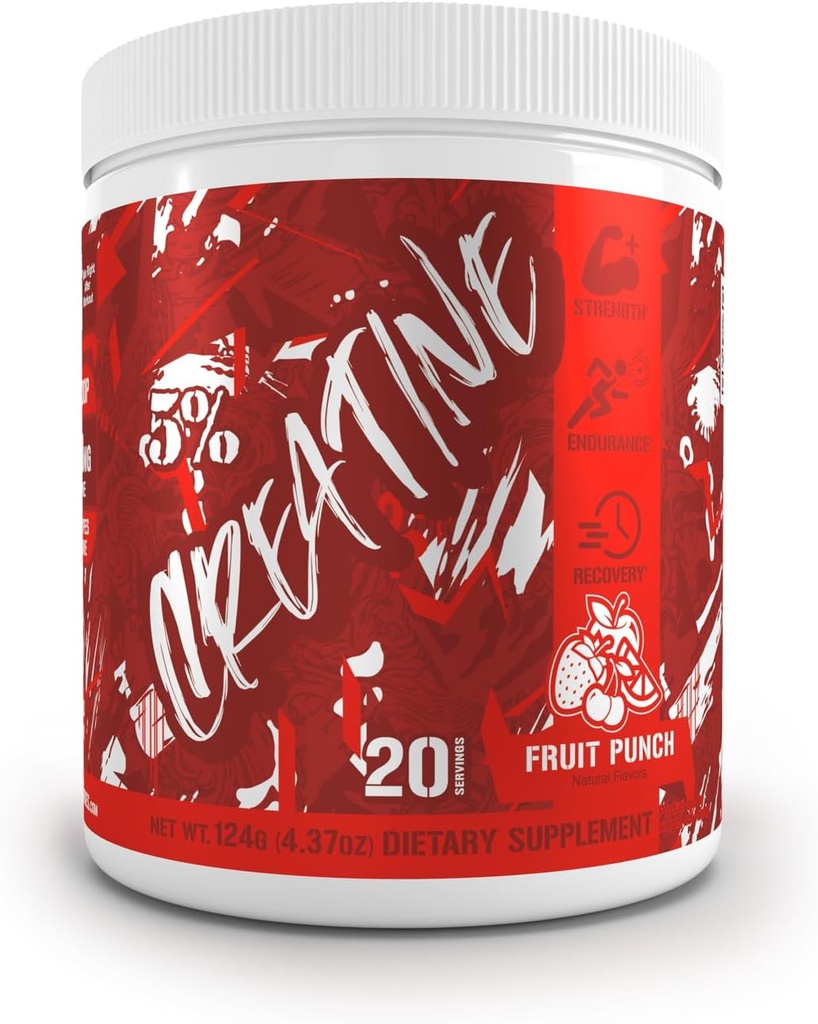 % 5 Beslenme Kodu Red Micronized Kretine | Monohidrat Toz Toplantısı | Power, Strength Endurance, Cellular Energy & Cognitive Health (Fruit Punch)